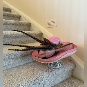 Pink Wide-Brim Hat babe